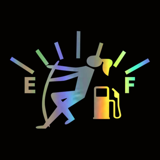 Female Pull Fuel Tank Pointer To Full Hellaflush Reflective Vinyl Car Sticker (Colour) - Decorative Sticker by buy2fix | Online Shopping UK | buy2fix