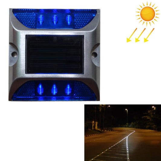 Solar Square Road Stud Light Car Guidance Light Road Deceleration Light, Flashing Bright Version (Blue) - Street Lights by buy2fix | Online Shopping UK | buy2fix