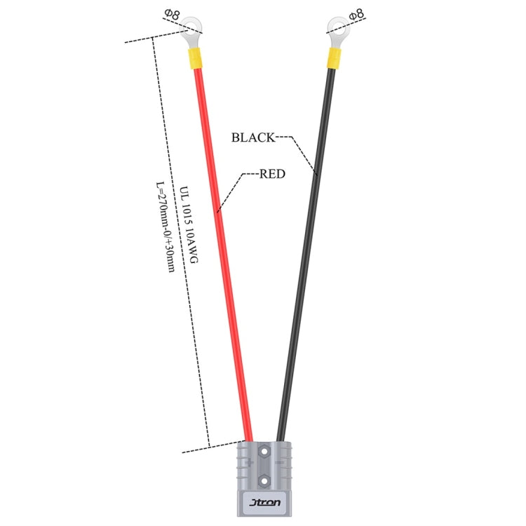 50A 600V Battery Charger Battery Quick Disconnect Plug Trailer Winch Plug with 1FT Cable (Turn O Connector) - DIY Cables by buy2fix | Online Shopping UK | buy2fix
