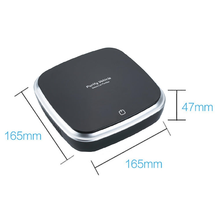 Car Solar Energy Negative Ion Smart USB Air Purifier (Black) by buy2fix