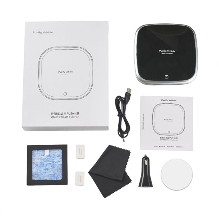 Car Solar Energy Negative Ion Smart USB Air Purifier (White) by buy2fix