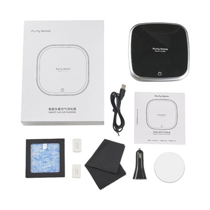 Car Solar Energy Negative Ion Smart USB Air Purifier (White) by buy2fix