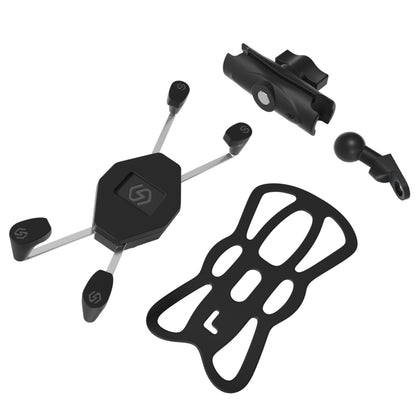 ZH-1558B1 Motorcycle Rear Mirror X-shape Aluminum Alloy Phone Holder - Holder by buy2fix | Online Shopping UK | buy2fix