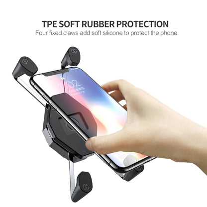 ZH-1558D1 Motorcycle M10 Ball Joint X-shape Aluminum Alloy Phone Holder - Holder by buy2fix | Online Shopping UK | buy2fix