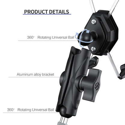 ZH-1558D1 Motorcycle M10 Ball Joint X-shape Aluminum Alloy Phone Holder - Holder by buy2fix | Online Shopping UK | buy2fix