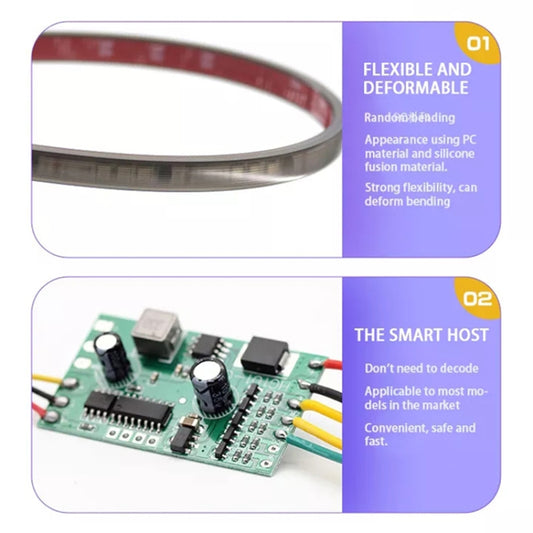 S20-200CM 200cm DC12V-24V Car Rear LED RGB Daytime Running Lights Strip Colorful Lamp - Running Lights by buy2fix | Online Shopping UK | buy2fix
