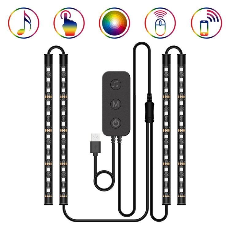 Y12 USB Car Colorful RGB Foot LED Atmosphere Light - Atmosphere lights by buy2fix | Online Shopping UK | buy2fix