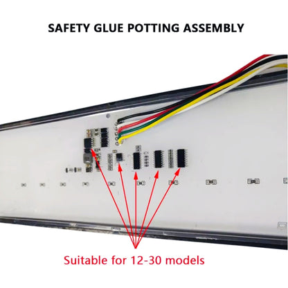 2 PCS Heavy-duty Truck Trailer 147LED Light Guide Three-color Brake Light (Transparent) - Brake Lights by buy2fix | Online Shopping UK | buy2fix