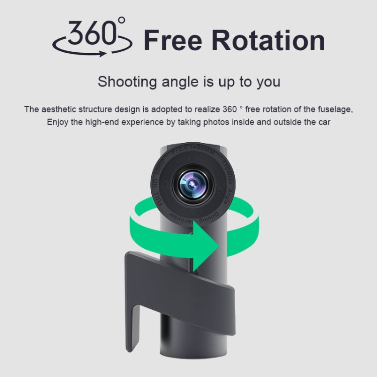 Car WiFi Dual Camera Hidden 360 Degree Rotation Car Driving Recorder by buy2fix