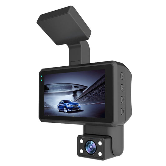 Front and Inner Dual Camera HD Infrared Night Vision Car Dash Cam Driving Recorder by buy2fix