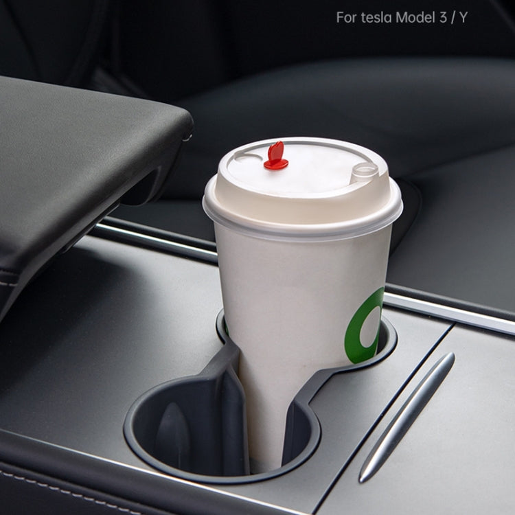SHUNWEI SD-1054 Car Water Cup Holder for Tesla Model 3 / Y 2021-2022(Grey) by SHUNWEI