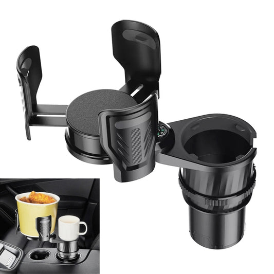 Car Multifunctional Retractable Rotating Water Cup Holder with Compass - Car Drink Holders by buy2fix | Online Shopping UK | buy2fix
