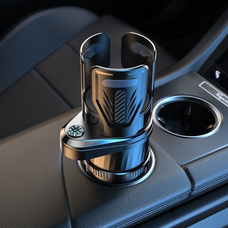 Car Multifunctional Retractable Rotating Water Cup Holder with Compass - Car Drink Holders by buy2fix | Online Shopping UK | buy2fix