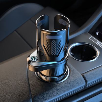 Car Multifunctional Retractable Rotating Water Cup Holder with Compass - Car Drink Holders by buy2fix | Online Shopping UK | buy2fix
