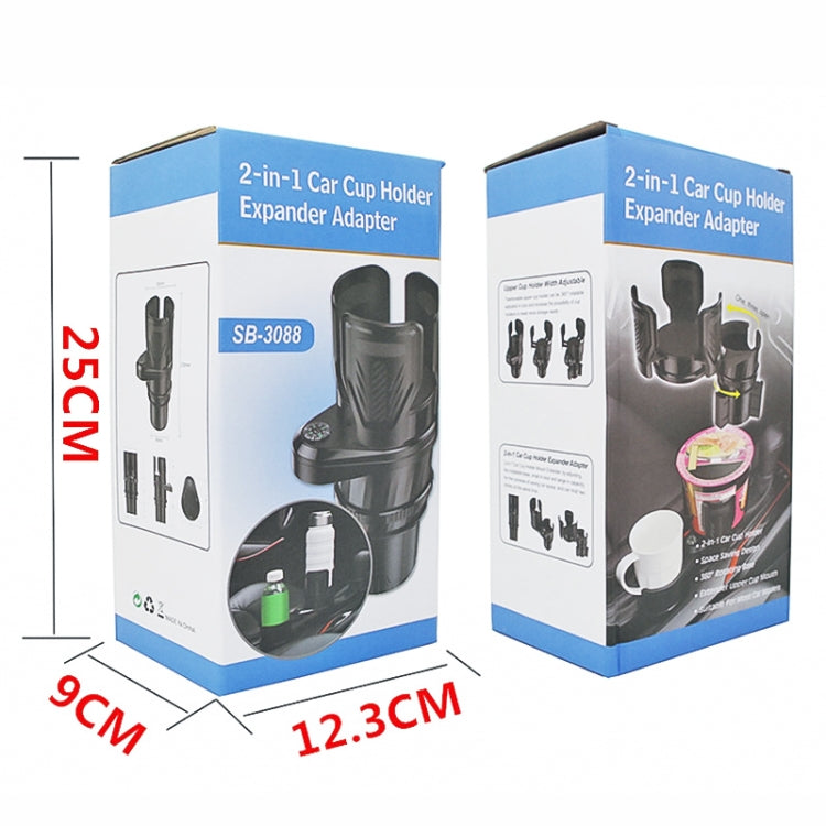 Car Multifunctional Retractable Rotating Water Cup Holder with Compass - Car Drink Holders by buy2fix | Online Shopping UK | buy2fix