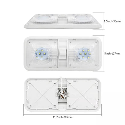 12V 48LEDs RV Camper Boat Ceiling Dome Light Spotlight - Dome Lights by buy2fix | Online Shopping UK | buy2fix
