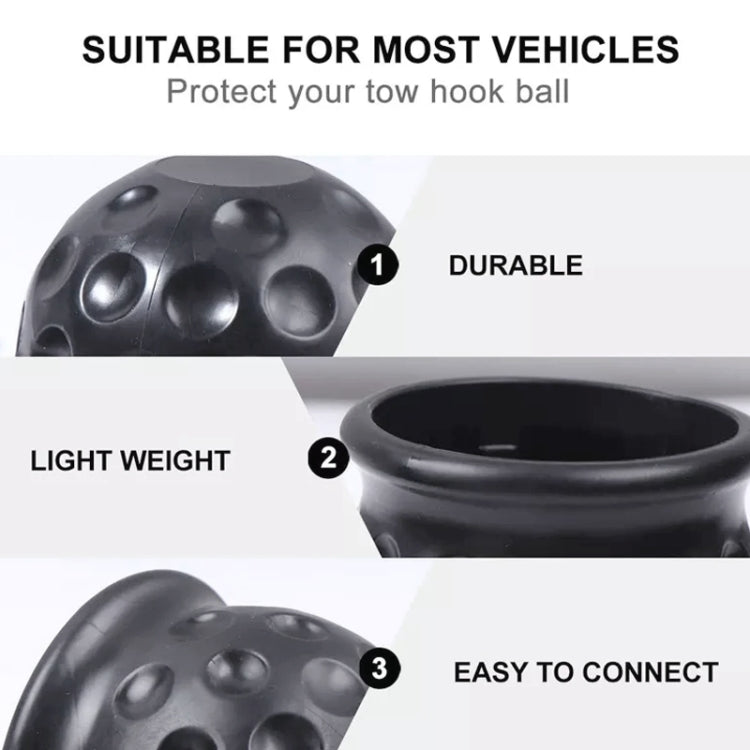 Car Truck Tow Ball Cover Cap Towing Hitch Trailer Towball Protection - Towing Bars by buy2fix | Online Shopping UK | buy2fix