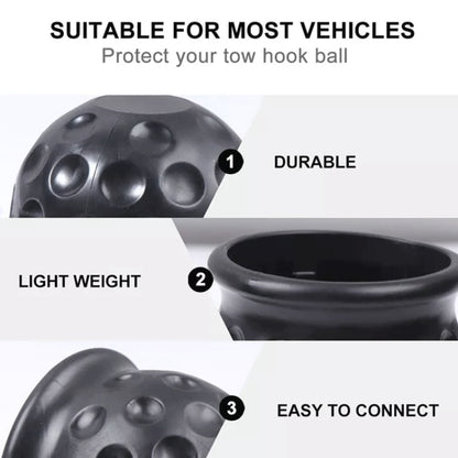 Car Truck Tow Ball Cover Cap Towing Hitch Trailer Towball Protection - Towing Bars by buy2fix | Online Shopping UK | buy2fix