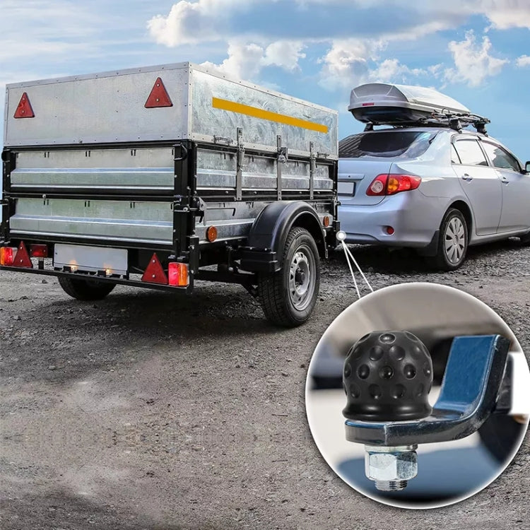 2 in 1 / Set Car Truck Tow Ball Cover Cap Towing Hitch Trailer Towball Protection - Towing Bars by buy2fix | Online Shopping UK | buy2fix