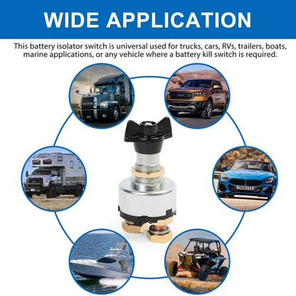 12-24V Car Battery Selector Isolator Disconnect Rotary Switch Cut - Car Switches by buy2fix | Online Shopping UK | buy2fix