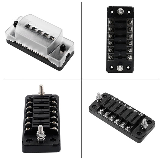 CS-978A1 FB1901 1 In 6 Out Independent Positive Negative Fuse Box without Fuse Piece for Auto Car Truck Boat - Fuse by buy2fix | Online Shopping UK | buy2fix