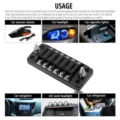 ZH-978A1 FB1901 1 In 6 Out 6 Ways Independent Positive Negative Fuse Box with 12 Fuses for Auto Car Truck Boat - Fuse by buy2fix | Online Shopping UK | buy2fix