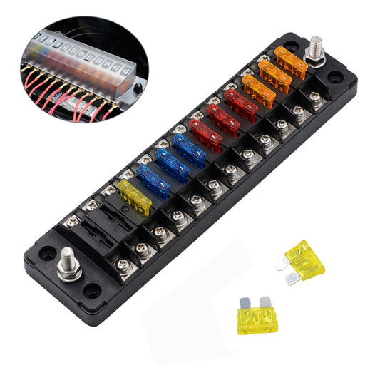 ZH-979A2 FB1904 1 In 1 Out 12 Ways Positive Negative Fuse Box with 24 Fuses for Auto Car Truck Boat - Fuse by buy2fix | Online Shopping UK | buy2fix