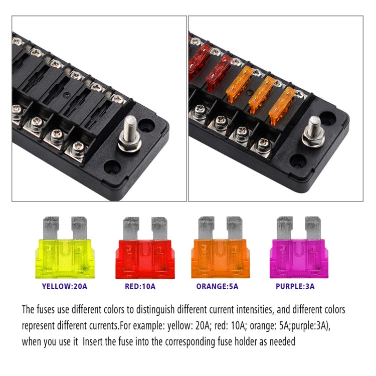 ZH-979A2 FB1904 1 In 1 Out 12 Ways Positive Negative Fuse Box with 24 Fuses for Auto Car Truck Boat - Fuse by buy2fix | Online Shopping UK | buy2fix