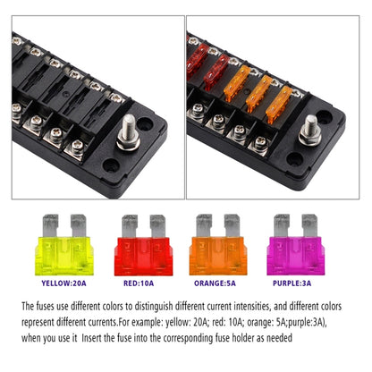 ZH-979A2 FB1904 1 In 1 Out 12 Ways Positive Negative Fuse Box with 24 Fuses for Auto Car Truck Boat - Fuse by buy2fix | Online Shopping UK | buy2fix