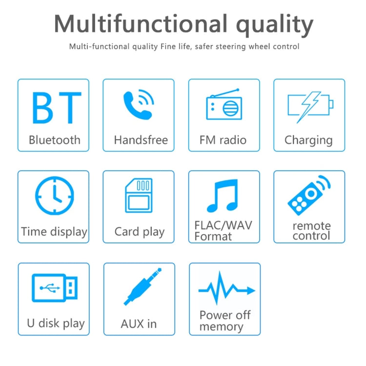 M10 12V Car Radio Receiver MP3 Player, Support Bluetooth Hand-free Calling / FM / USB / SD Card by buy2fix