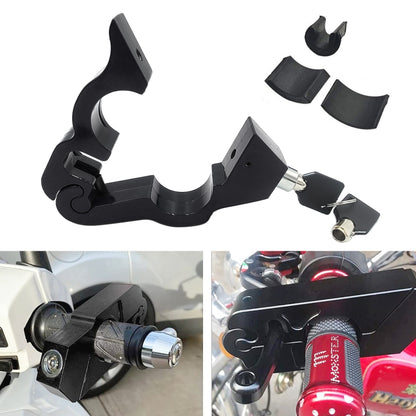Motorcycle Aluminum Alloy Throttle Handle Lock (Black) - Theft Protection by buy2fix | Online Shopping UK | buy2fix