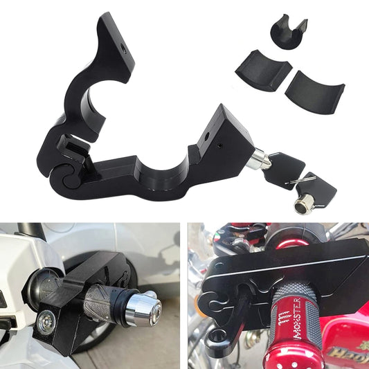 Motorcycle Aluminum Alloy Throttle Handle Lock (Black) - Theft Protection by buy2fix | Online Shopping UK | buy2fix