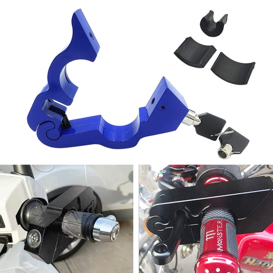 Motorcycle Aluminum Alloy Throttle Handle Lock (Blue) - Theft Protection by buy2fix | Online Shopping UK | buy2fix