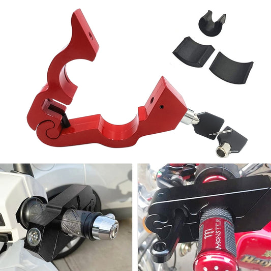 Motorcycle Aluminum Alloy Throttle Handle Lock (Red) - Theft Protection by buy2fix | Online Shopping UK | buy2fix