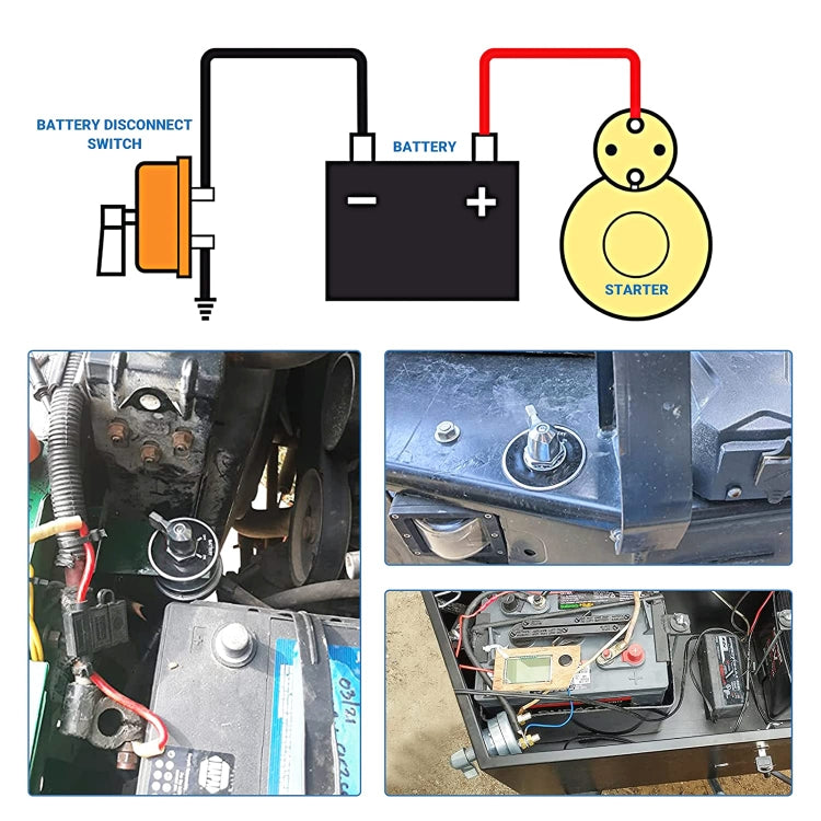 High Current Master Battery Disconnect Switch Kit - Car Switches by buy2fix | Online Shopping UK | buy2fix