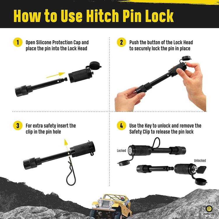 Trailer Hitch Lock Pin Set by buy2fix