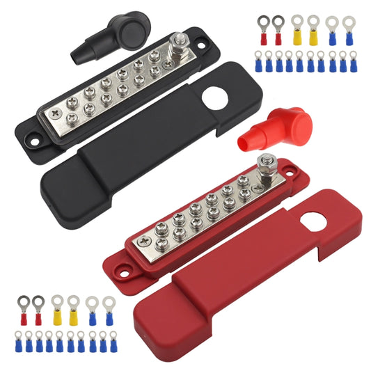 48V 180A 12 Way Power Distribution Terminal Block Battery Bus Bar Set - Fuse by buy2fix | Online Shopping UK | buy2fix