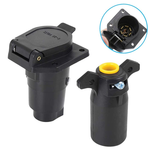 7-PIN 12V Trailer Plug American Flat Blade Connector Adapter - Terminal connectors by buy2fix | Online Shopping UK | buy2fix