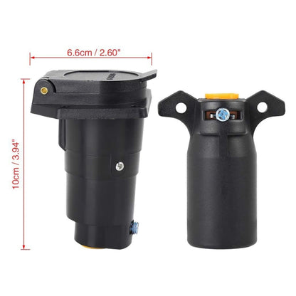 7-PIN 12V Trailer Plug American Flat Blade Connector Adapter - Terminal connectors by buy2fix | Online Shopping UK | buy2fix