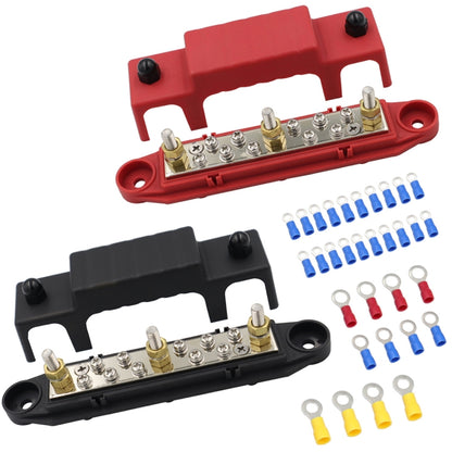1 Pair 48V 150A M6 Power Distribution Terminal Block Battery Bus Bar Set with Terminal Block - Fuse by buy2fix | Online Shopping UK | buy2fix