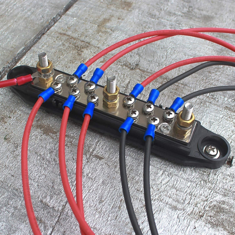 1 Pair 48V 150A M6 Power Distribution Terminal Block Battery Bus Bar Set - Fuse by buy2fix | Online Shopping UK | buy2fix