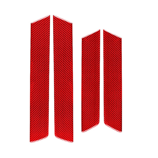 4 PCS Set for Honda CRV 2007-2011 Carbon Fiber Car Interior Door Panel Trim Decorative Sticker,Left and Right Drive Universal (Red) - Car Interior Mouldings by buy2fix | Online Shopping UK | buy2fix