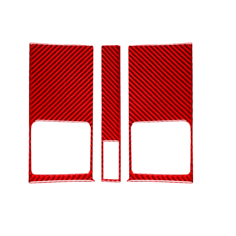 3 PCS Set for Honda CRV 2007-2011 Carbon Fiber Car Central Control Air Outlet Panel Decorative Sticker,Left and Right Drive Universal (Red) - Car Interior Mouldings by buy2fix | Online Shopping UK | buy2fix