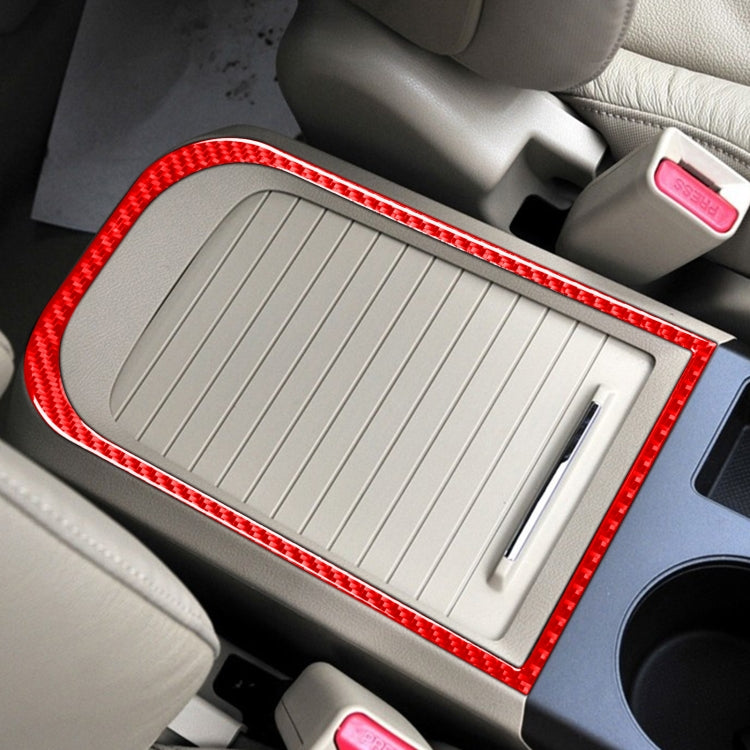 For Honda CRV 2007-2011 Carbon Fiber Car Handheld Box Panel Frame Decorative Sticker,Left and Right Drive Universal (Red) - Car Interior Mouldings by buy2fix | Online Shopping UK | buy2fix