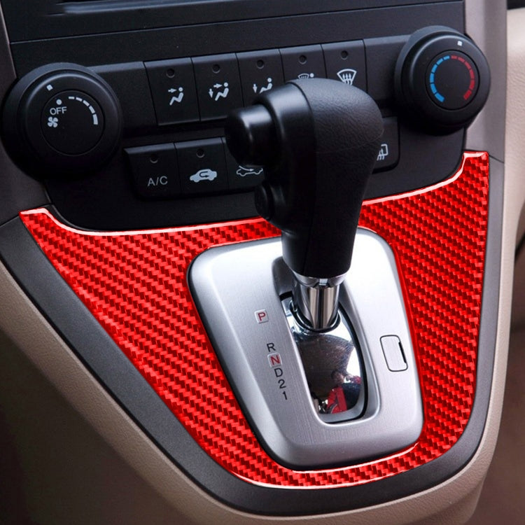 For Honda CRV 2007-2011 Carbon Fiber Car Gear Panel Frame Decorative Sticker,Left and Right Drive Universal (Red) - Car Interior Mouldings by buy2fix | Online Shopping UK | buy2fix