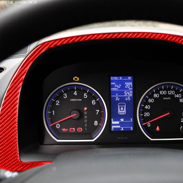 For Honda CRV 2007-2011 Carbon Fiber Car Dashboard Frame Decorative Sticker,Left and Right Drive Universal (Red) - Car Interior Mouldings by buy2fix | Online Shopping UK | buy2fix