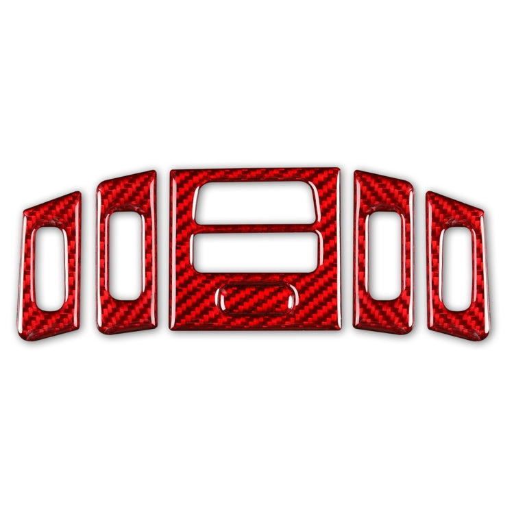 5 PCS Set for BMW 3 Series E90 High Matching Carbon Fiber Car Air Outlet Decorative Sticker,Left and Right Drive Universal(Red) - Car Interior Mouldings by buy2fix | Online Shopping UK | buy2fix