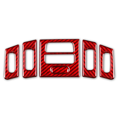 5 PCS Set for BMW 3 Series E90 High Matching Carbon Fiber Car Air Outlet Decorative Sticker,Left and Right Drive Universal(Red) - Car Interior Mouldings by buy2fix | Online Shopping UK | buy2fix