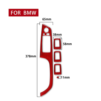5 PCS Set for BMW 3 Series E90 Carbon Fiber Car Left Driving Lifting Panel Decorative Sticker with Folding, Diameter: 37.8cm(Red) - In Car by buy2fix | Online Shopping UK | buy2fix