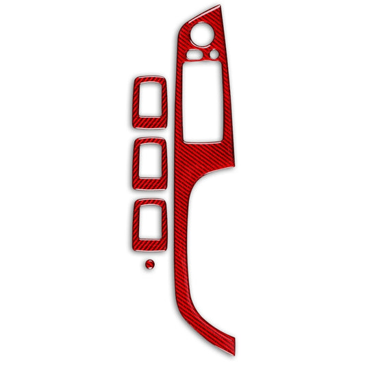 5 PCS Set for BMW 3 Series E90 Carbon Fiber Car Right Driving Lifting Panel Decorative Sticker with Folding, Diameter: 37.8cm(Red) - Car Interior Mouldings by buy2fix | Online Shopping UK | buy2fix